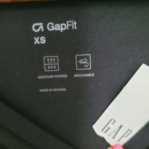 GapFit Brushed Jersey Hi-Low Sweatshirt Womens Size XS Black NWT - Picture 3 of 4